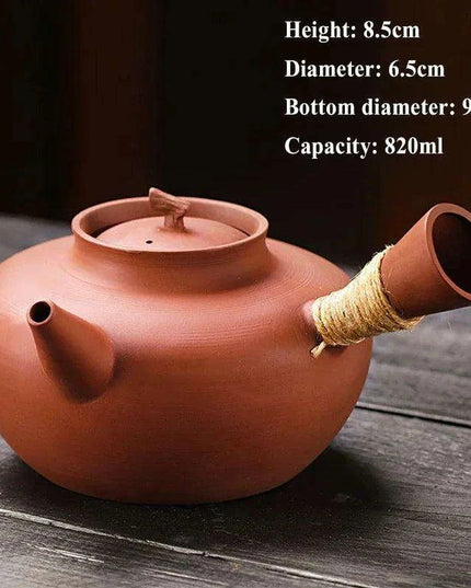 Sophisticated Cinnabar Clay Tea Pot with Electric Heater for Traditional Kung Fu Brewing