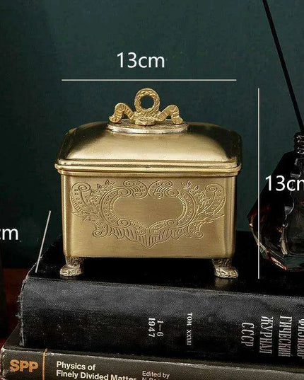 Chic Brass Decorative Storage Jar for Candy and Jewelry - Elevate Your Home Aesthetics