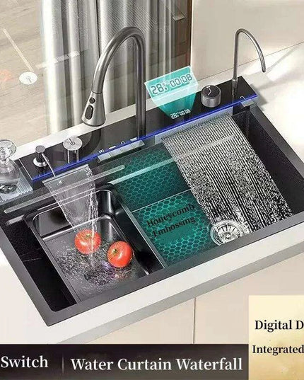 Sustainable Elegance: 304 Stainless Steel Waterfall Faucet for Modern Kitchens