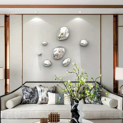 Living Room Wall Pendant Background Display Stereo Stone Wall Hanging