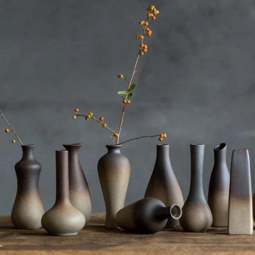 Stylish Hydroponic Ceramic Vase with Floral Accent for Tranquil Tabletop Elegance