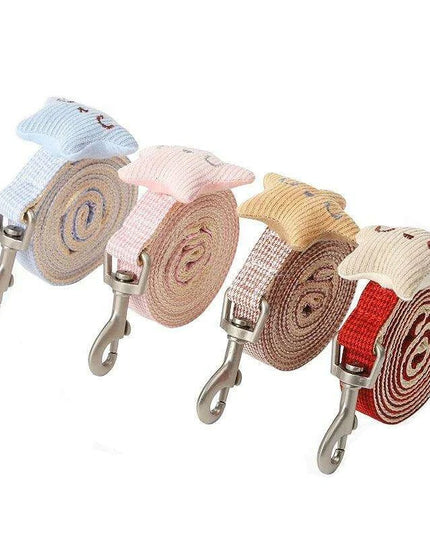 Adorable Starfish-Themed Adjustable Harness and Leash Set for Small Pets