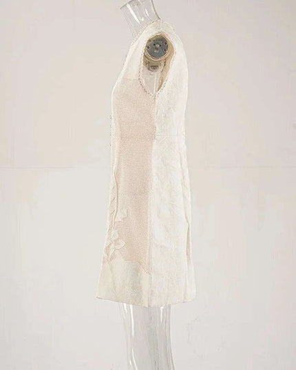 Lace Embroidered A-line Mini Dress for Women