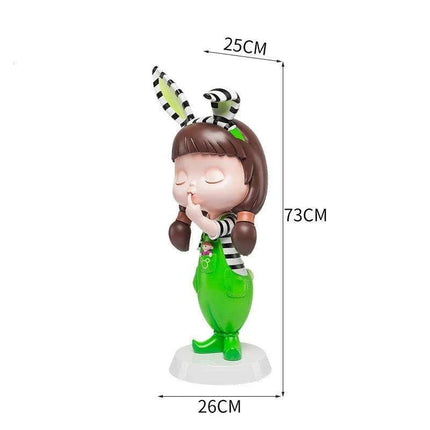 Whimsical Nordic Cartoon Character Statue for Creative Indoor Decor
