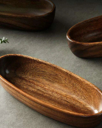 Chic Acacia Wood Serving Bowl - The Perfect Centerpiece for Entertaining and Snacks