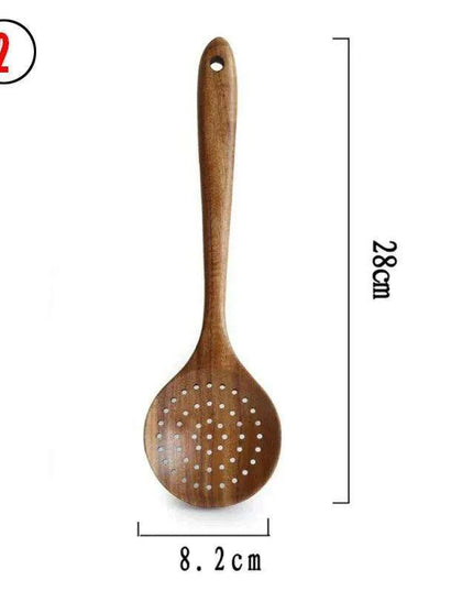 Rustic Acacia Wood Culinary Utensil Set - Timeless Tools for the Modern Kitchen