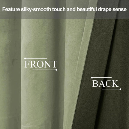 byetee Velvet Room Darkening Curtains - 400cm Height, 70-90% Blackout