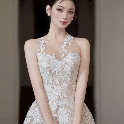 Summer Elegant Floral Lace Evening Dress - A Timeless Statement of Style