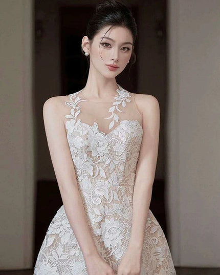 Summer Elegant Floral Lace Evening Dress - A Timeless Statement of Style