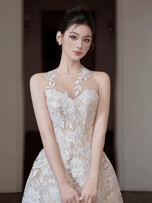Summer Elegant Floral Lace Evening Dress - A Timeless Statement of Style