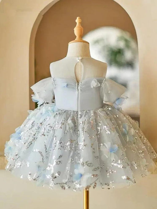 Charming Pink Princess Ball Gown for Girls - Ideal for Weddings, Birthdays, and Baptisms - A4134
