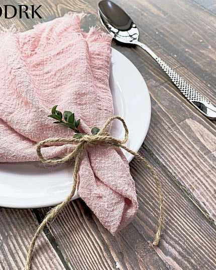 Sophisticated 10-Piece Linen-Cotton Blend Napkin Set