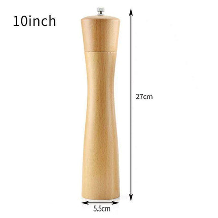 Elegant Solid Wood Adjustable Salt and Pepper Mill Set for Outdoor Dining