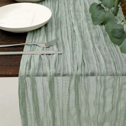 Charming Rustic Cotton Cheesecloth Table Runner Collection - Set of 10