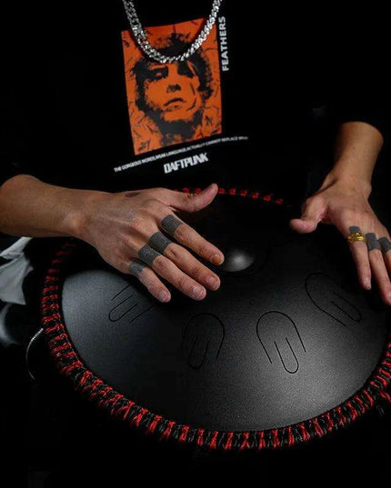 Ethereal 14-Inch D Minor Steel Drum Glucophone - Complete Musical Experience Set