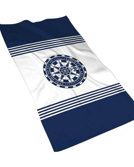 Customizable Luxurious Navy Blue Microfiber Towel - Your Perfect Travel Companion