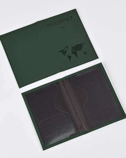 Chic Waterproof PU Leather Passport Holder Set with Card Slot - Perfect Travel Accessory