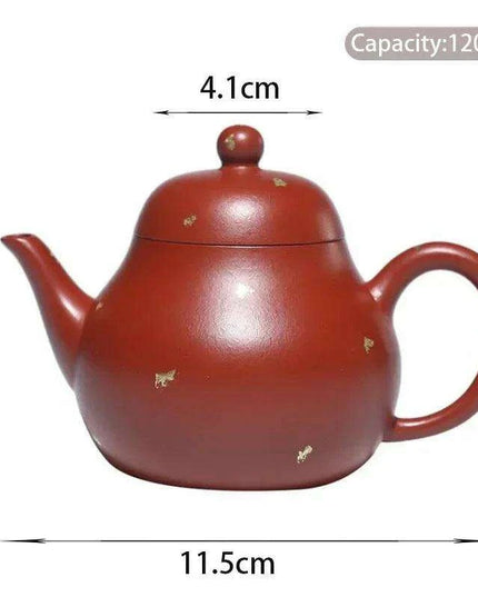 Elegant 120ml Authentic Yixing Purple Clay Teapot - Handcrafted Travel Tea Set