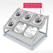 Milk Tea Shop Organizational Marvel: Multi-Grid Portion Basin Rack for Streamlined Efficiency