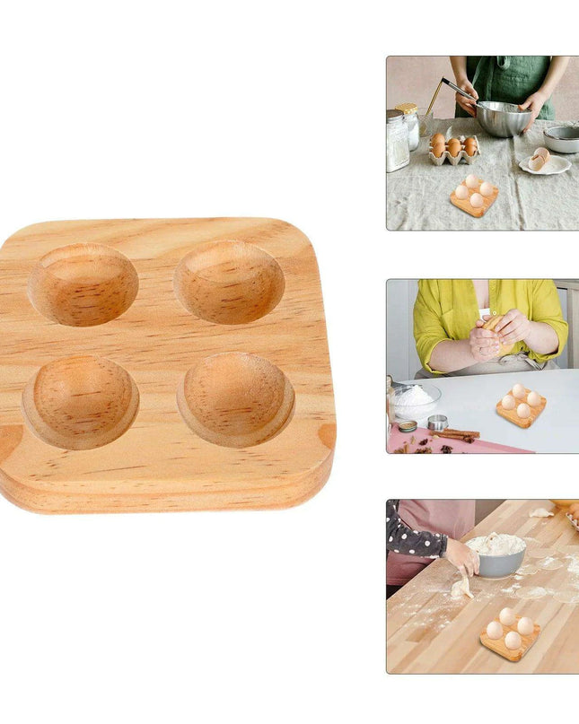 Charming Rustic Wooden Egg Organizer for Kitchen and Fridge Storage