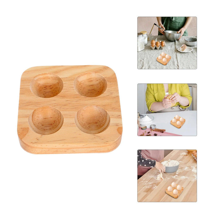Charming Rustic Wooden Egg Organizer for Kitchen and Fridge Storage