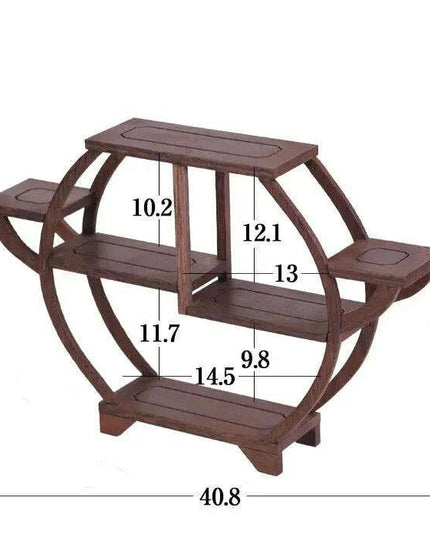 Handcrafted Wooden Display Stand for the Traditional Kung Fu Tea Ceremony