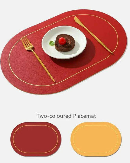 Elegant PVC Leather Table Mats - Modern & Functional