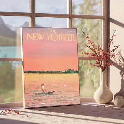 New Yorker Magazine Waterproof Canvas Poster - Vintage Editorial Wall Art
