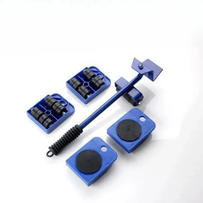 5-Piece Heavy-Duty Furniture Lifter & Mover Roller Set — 360° Swivel Wheels