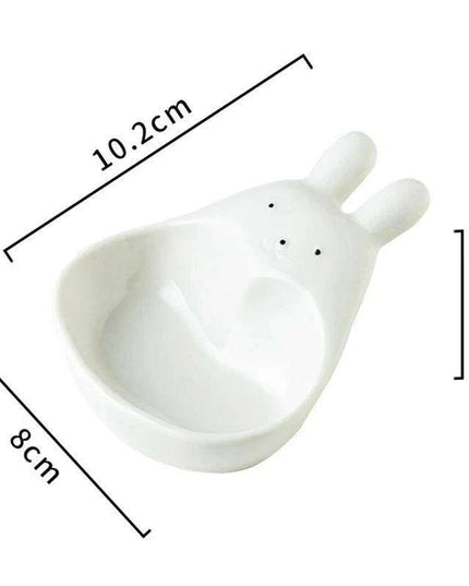 Whimsical Rabbit-Handled Ceramic Dipping Bowl - Enhance Your Culinary Presentation