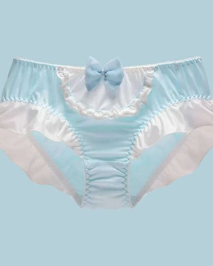 Sweet Delight Milk Silk Bow High Stretch Women's Princess Panties - Large Size Lingerie