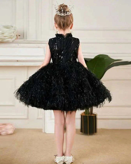 Fairy Tale Sequin and Feather Princess Dress for Girls