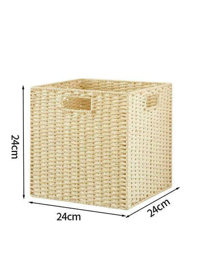 Stylish Woven Storage Basket – Versatile Organizer for Toys, Snacks, and Clothing with Convenient Handles