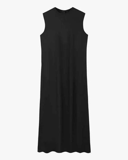 High-Stretch Ribbed Wrap Top & Matte Satin Maxi Dress Ensemble for Women