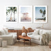 Serene Pink Beach and Palm Trees Canvas Print - Coastal Home Decor Piece