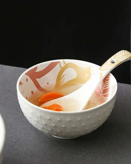 Artisan Handcrafted Japanese Ceramic Soup Spoon for Sophisticated Dining