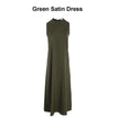Green Satin dress / XS