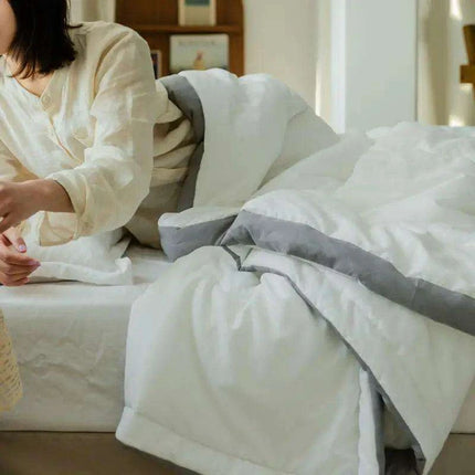 Japanese Minimalist Cotton Comforter for Cozy Cool Nights
