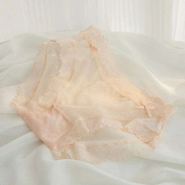 Women's Seamless Lace Low-Rise Briefs - 5-Piece Set with Cotton Crotch