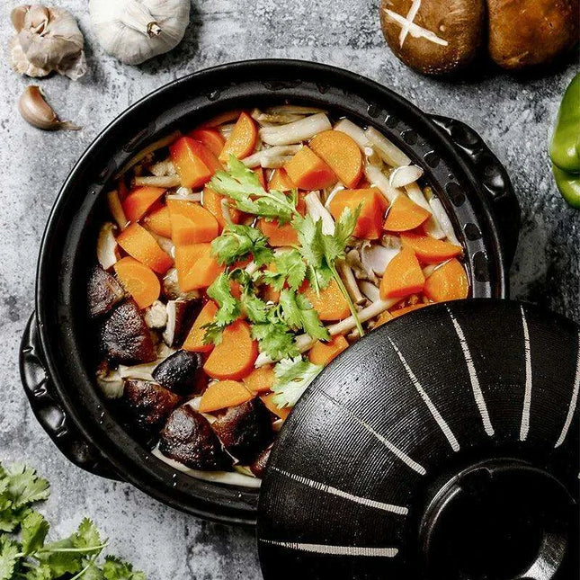 Authentic Japanese High-Heat Ceramic Casserole for Gas Cooking and Rice Preparations