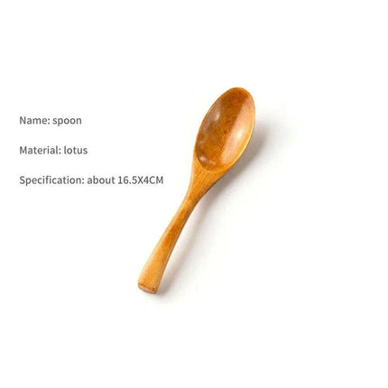 Elegant Japanese Wooden Serving Spoons Set