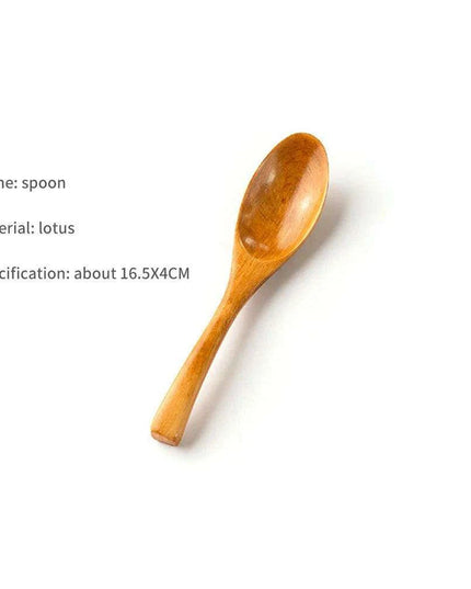 Elegant Japanese Wooden Serving Spoons Set