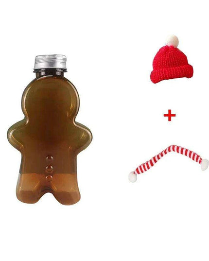 Cheerful Gingerbread Man Holiday Water Bottle for Kids - Ideal Christmas Gift with Multi-Functional Design