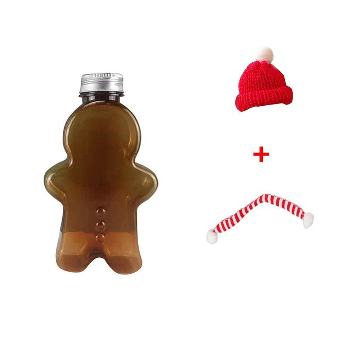 Cheerful Gingerbread Man Holiday Water Bottle for Kids - Ideal Christmas Gift with Multi-Functional Design