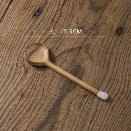Sophisticated Long-Handled Japanese Ceramic Ladle - A Must-Have Dining Accessory
