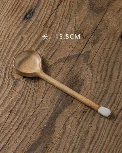 Sophisticated Long-Handled Japanese Ceramic Ladle - A Must-Have Dining Accessory