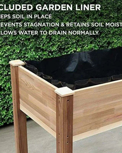 Elevated Canadian Cedar Garden Planter for Herbs, Vegetables, and Flowers