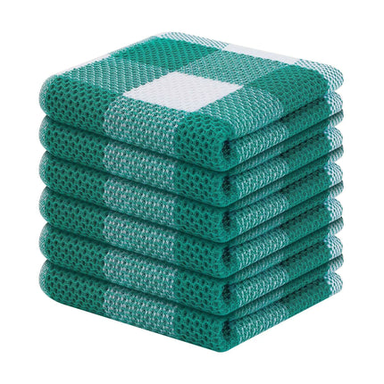 Elegant Cotton Waffle Weave Kitchen Towel and Scrubbing Pad Collection