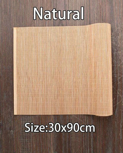 Sophisticated Bamboo Table Runner and Coaster Duo for Dining and Tea Events