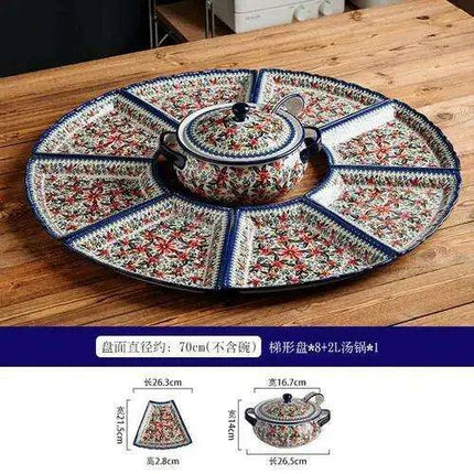 Chic Fan-Design Dining Set for Unforgettable Gatherings